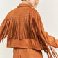 Suede studded fringe jacket JJO5009