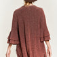 Glitter bell sleeve kimono style cardigan PLUS