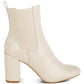 Babbel Faux Leather Block Heel Ankle Boots