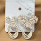 Premium trio metal knot and hoop earrings