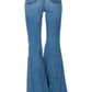 High Waisted Wide Mermaid Flare Denim Jeans