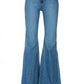 High Waisted Wide Mermaid Flare Denim Jeans