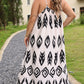 Black Plus Size Western Print Halter Maxi Dress