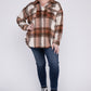 Plus Size Yarn Dyed Plaid Shirt Jacket