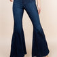 High Waisted Wide Mermaid Flare Denim Jeans