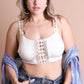 Boho Eye Lace Applique Bralette Plus Size