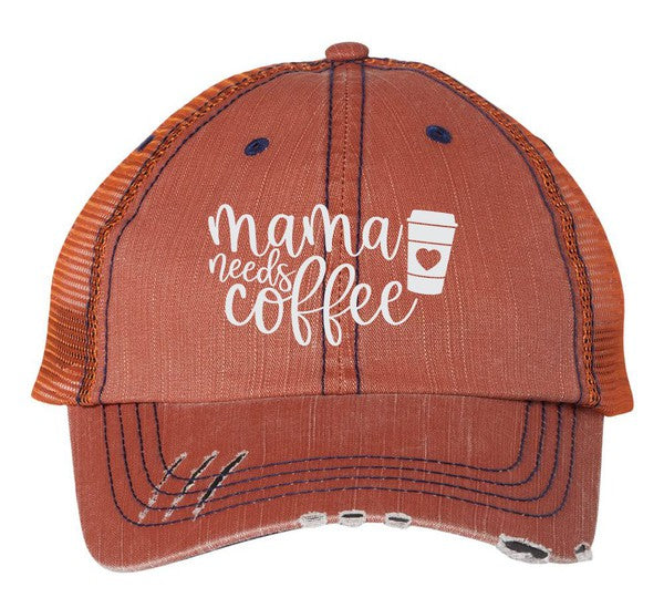 Mama Needs Coffee Embroidered Trucker Hat