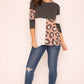 Plus Leopard Color Block Tunic