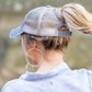 Distressed Messy Bun Hat Cap