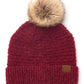 CC Ultra Soft Fur Pom Beanie