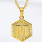 Kira Medallion Pendant Initial Gold Necklace