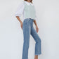 HIGH RISE CROP BOOT CUT JEANS