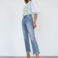 HIGH RISE CROP BOOT CUT JEANS