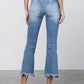 Stretch Mid Rise Crop Flare Jeans