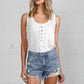 Frayed Hem Distressed Denim Shorts