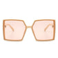 Square Flat Top Large Oversize Fashion Sunglasses