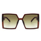 Square Flat Top Large Oversize Fashion Sunglasses