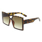 Square Flat Top Large Oversize Fashion Sunglasses