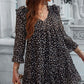 Long sleeve animal print dress