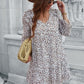 Long sleeve animal print dress