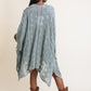 Embroidered Zig Zag Soft Kimono