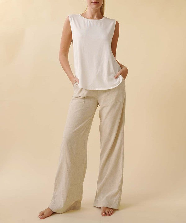 BAMBOO COTTON LINEN PANTS