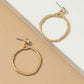 Hammered hoop drop earrings