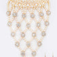 Crystal Accent Pearl Choker Statement Necklace Set