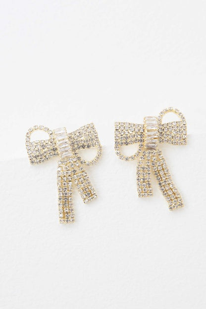 Crystal Bow Earrings