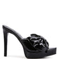 My Time Patent Pu Bow Detail High Heeled Sandal