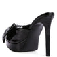 My Time Patent Pu Bow Detail High Heeled Sandal