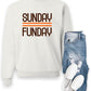 Brown and Orange Sunday Funday Crewneck Sweatshirt