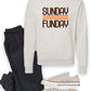 Brown and Orange Sunday Funday Crewneck Sweatshirt