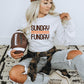 Brown and Orange Sunday Funday Crewneck Sweatshirt