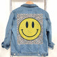 HAPPY LEOPARD DENIM JEAN JACKET