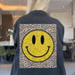 HAPPY LEOPARD DENIM JEAN JACKET