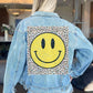 HAPPY LEOPARD DENIM JEAN JACKET