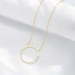 Cubic Zirconia Open Circle Pendant Necklace