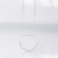 Cubic Zirconia Open Circle Pendant Necklace