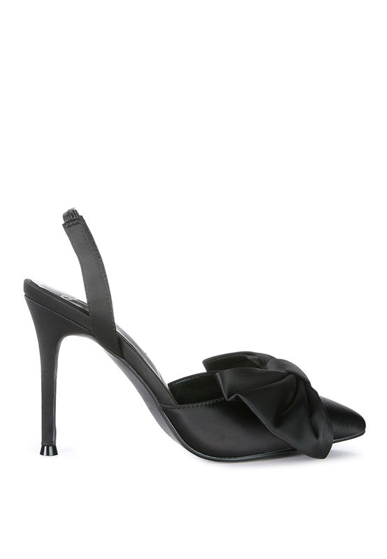 Smitten High Heeled Bow Slingback Sandals