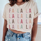 FA LA LA CHRISTMAS GRAPHIC PLUS SIZE TEE / T-SHIRT