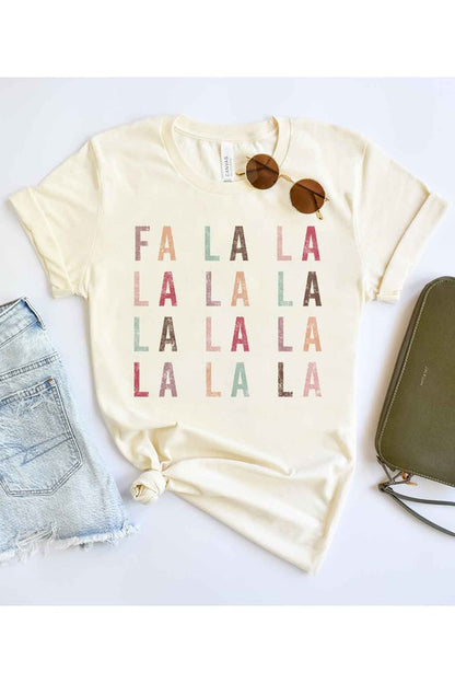 FA LA LA CHRISTMAS GRAPHIC PLUS SIZE TEE / T-SHIRT