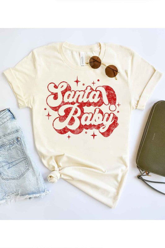 SANTA BABY CHRISTMAS T-SHIRT PLUS SIZE