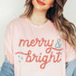 MERRY AND BRIGHT CHRISTMAS GRAPHIC T-SHIRT