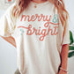 MERRY AND BRIGHT CHRISTMAS T-SHIRT PLUS SIZE