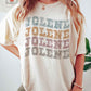 JOLENE WESTERN DOLLY 图案 T 恤