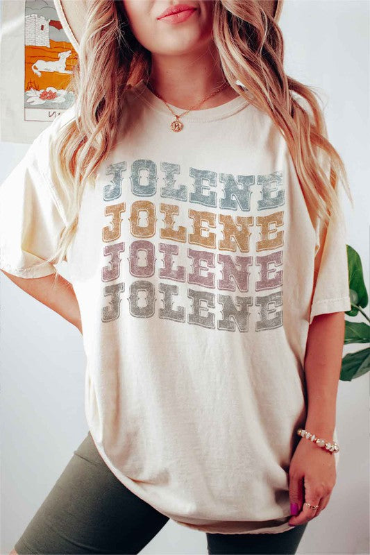 JOLENE WESTERN DOLLY 图案 T 恤