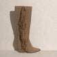 OASIS SOCIETY OUT WEST - Knee-High Fringe Boots