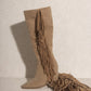 OASIS SOCIETY OUT WEST - Knee-High Fringe Boots