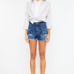 High Rise No Stitch Frayed Hem Shorts